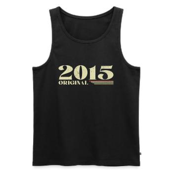 Original 2015 Vintage 2015 Retro Anniversary 2015 - Men's Premium Organic Tank Top - black - Front - Michal (187cm)
