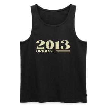 Original 2013 Vintage 2013 Retro Birthday 2013 - Men's Premium Organic Tank Top - black - Front - AI Model Male 178 light (178cm)
