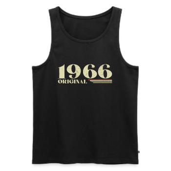 Original 1966 Jahrgang 1966 Geburtstag 1966 Retro - Männer Premium Bio Tank Top - Schwarz - Vorne - Michal (187cm)