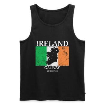 Ireland Galway Europe - Men's Premium Organic Tank Top - black - Front - AI Model Male 178 light (178cm)