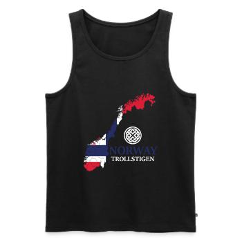 Norwegen Trollstigen Rune Wikinger - Männer Premium Bio Tank Top - Schwarz - Vorne - Michal (187cm)