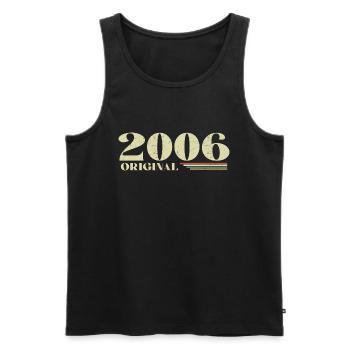 Original 2006 Jahrgang 2006 Retro Jubiläum 2006 - Männer Premium Bio Tank Top - Schwarz - Vorne - AI Model Male 178 light (178cm)