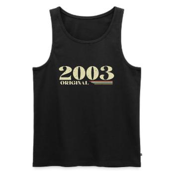 Original 2003 Vintage 2003 Retro Anniversary 2003 - Men's Premium Organic Tank Top - black - Front - AI Model Male 178 light (178cm)