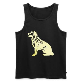 Silhouette de chien Golden Retriever - Débardeur bio Premium Homme - noir - Devant - Michal (187cm)