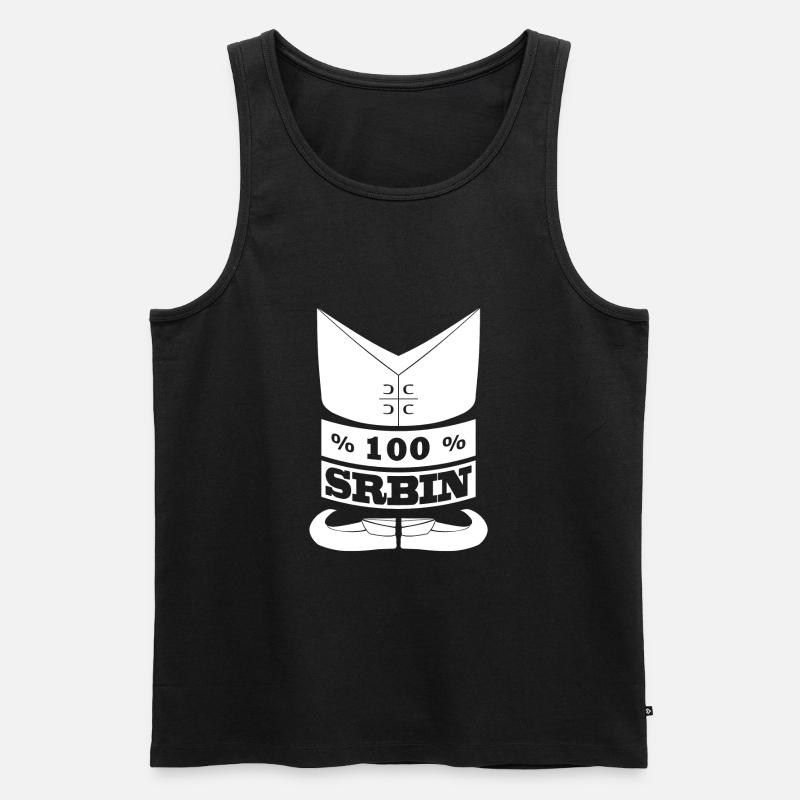 Serbe Srbin Serbien Srbija - Männer Premium Bio Tank Top - Schwarz