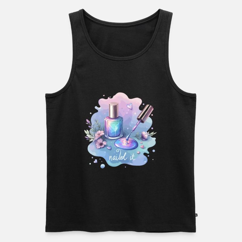 Nailed it Nagellack Nagelstudio - Männer Premium Bio Tank Top - Schwarz