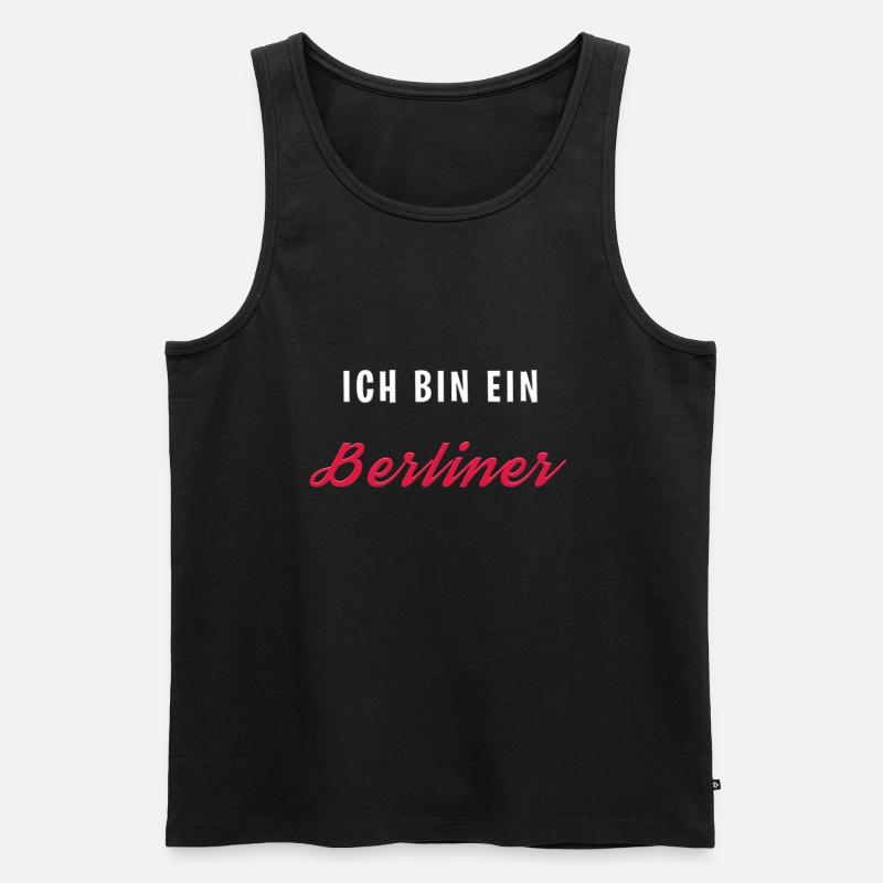 Ich bin ein Berlin - Männer Premium Bio Tank Top - Schwarz