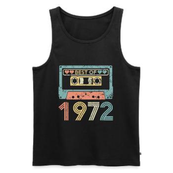 Original von 1972 Vintage Retro Anniversary - Männer Premium Bio Tank Top - Schwarz - Vorne - Michal (187cm)