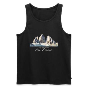 3 Zinnen - Männer Premium Bio Tank Top - Schwarz - Vorne - Michal (187cm)