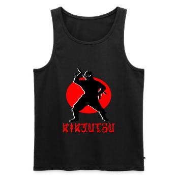 Ninjutsu Ninja - Men's Premium Organic Tank Top - black - Front - AI Model Male 178 light (178cm)