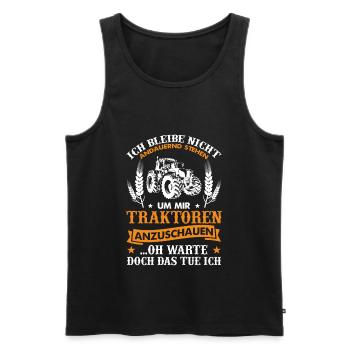 Landwirt & Bauern Traktor Trecker Liebe Geschenk - Männer Premium Bio Tank Top - Schwarz - Vorne - AI Model Male 178 light (178cm)