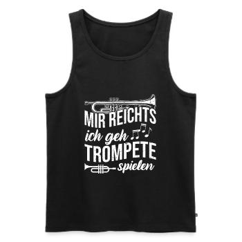 Musiker Trompeten Spieler Musikverein Geschenk - Männer Premium Bio Tank Top - Schwarz - Vorne - Michal (187cm)