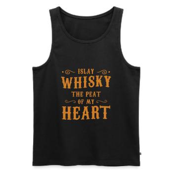 Whiskey Lover Whisky Drinker Gift - Men's Premium Organic Tank Top - black - Front - AI Model Male 178 light (178cm)