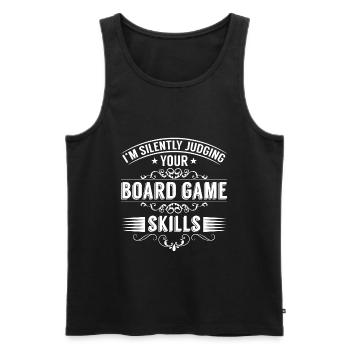 Board Game Nerd Gifts Board Games - Men's Premium Organic Tank Top - black - Front - AI Model Male 178 light (178cm)