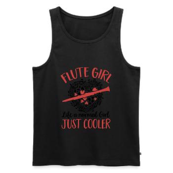 Fetus Players Flute Recorder Music Gifts - Men's Premium Organic Tank Top - black - Front - Michal (187cm)