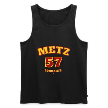 Metz 57 - Débardeur bio Premium Homme - noir - Devant - AI Model Male 178 light (178cm)