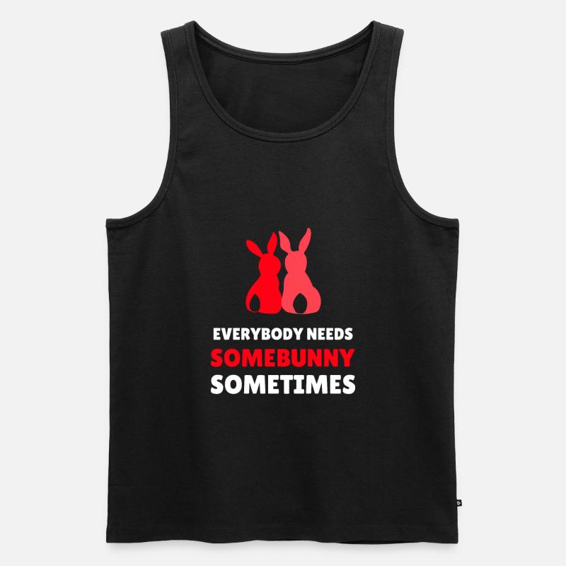everybody needs somebunny - Männer Premium Bio Tank Top - Schwarz