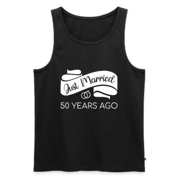 Just Married 50 Years Ago V - Men's Premium Organic Tank Top - black - Front - Michal (187cm)