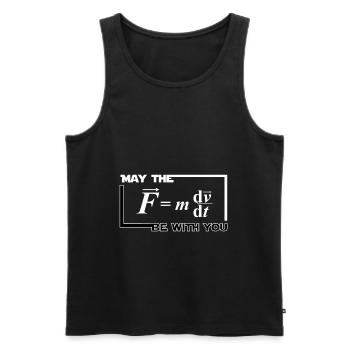 Tolle & trendige T-Shirt-Designs Möge das F mit - Männer Premium Bio Tank Top - Schwarz - Vorne - Michal (187cm)