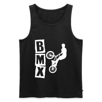 BMX Rennrad Radfahrer Trick - Männer Premium Bio Tank Top - Schwarz - Vorne - Michal (187cm)
