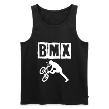 BMX Rennrad Radfahrer Trick - Männer Premium Bio Tank Top - Schwarz - Vorne - Michal (187cm)