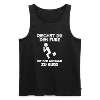 Riechst Du Den Furz Ist Der Abstand Zu Kurz - Männer Premium Bio Tank Top - Schwarz - Vorne - AI Model Male 178 light (178cm)