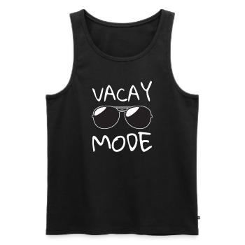 Vacay Mode Holiday Mode - Men's Premium Organic Tank Top - black - Front - AI Model Male 178 light (178cm)