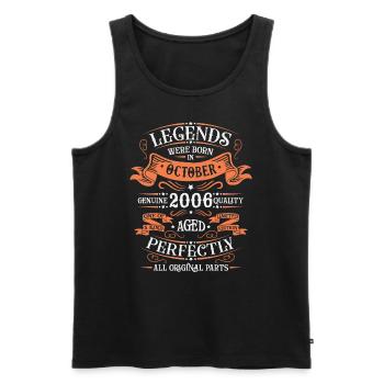 Legends Were Born In October 2006 Gift - Men's Premium Organic Tank Top - black - Front - Michal (187cm)