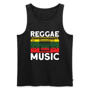 Reggae Music Jamaica Rastafari - Débardeur bio Premium Homme - noir - Devant - Michal (187cm)