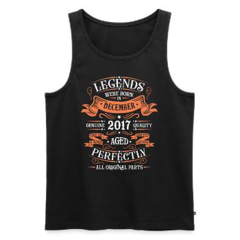 Die Legenden wurden im Dezember 2017 geschenkt - Männer Premium Bio Tank Top - Schwarz - Vorne - AI Model Male 178 light (178cm)
