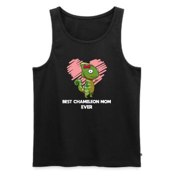 Best Chameleon Mom Ever Chamäleon Mama - Men's Premium Organic Tank Top - black - Front - AI Model Male 178 light (178cm)