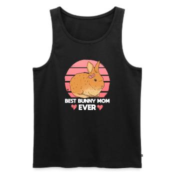 Meilleure maman lapin - Débardeur bio Premium Homme - noir - Devant - Michal (187cm)