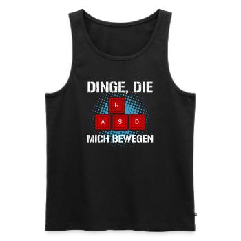 Dinge Die Mich Bewegen Gamer Zocker Spieler - Männer Premium Bio Tank Top - Schwarz - Vorne - Michal (187cm)