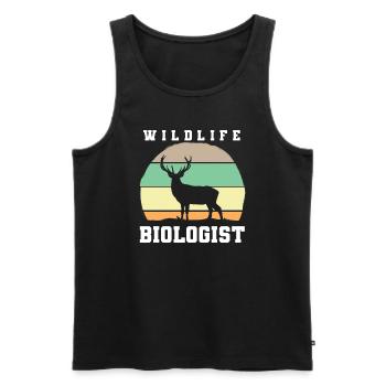 Biologiste de la faune Wildtierbiologe - Débardeur bio Premium Homme - noir - Devant - Michal (187cm)