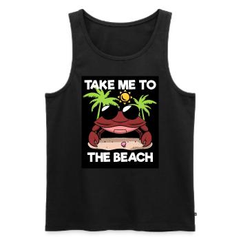 Take Me To The Beach Beach and Nature Lovers - Men's Premium Organic Tank Top - black - Front - AI Model Male 178 light (178cm)