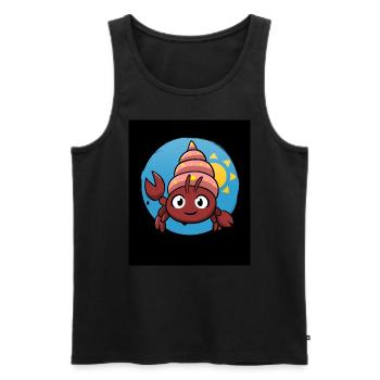Hermit Crab Krabbenverkäufer - Männer Premium Bio Tank Top - Schwarz - Vorne - Michal (187cm)