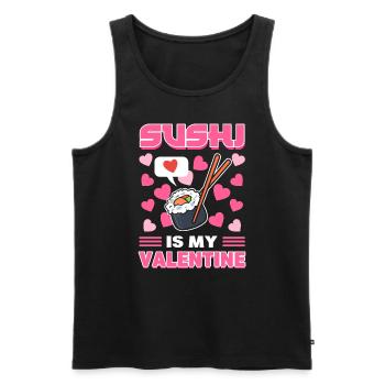 Sushi mein Valentinstag Sushi -Fan - Männer Premium Bio Tank Top - Schwarz - Vorne - AI Model Male 178 light (178cm)