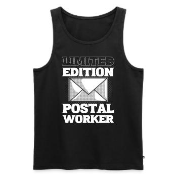 Funny postal worker postal worker - Men's Premium Organic Tank Top - black - Front - Michal (187cm)