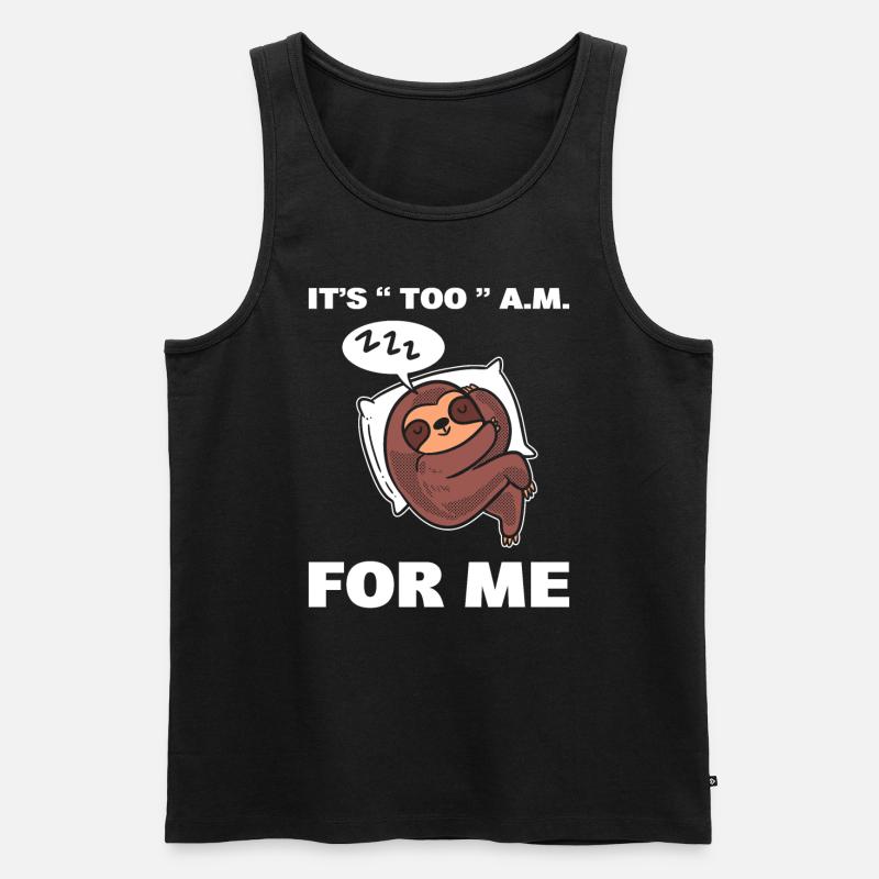 Sleeping sloth sleepyhead - Men's Premium Organic Tank Top - black