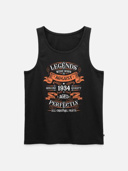 August 1934 Birthday Man - Men's Premium Organic Tank Top - black
