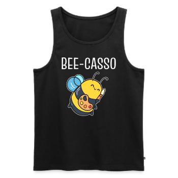 Artists and bee lovers - Men's Premium Organic Tank Top - black - Front - AI Model Male 178 light (178cm)