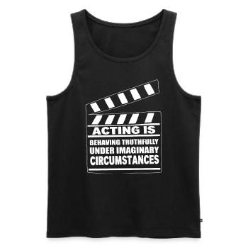Funny actor - Men's Premium Organic Tank Top - black - Front - Michal (187cm)