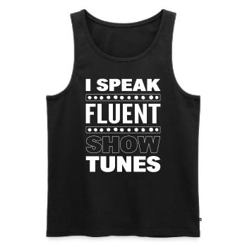 Broadway -Musical actor or performer - Men's Premium Organic Tank Top - black - Front - AI Model Male 178 light (178cm)