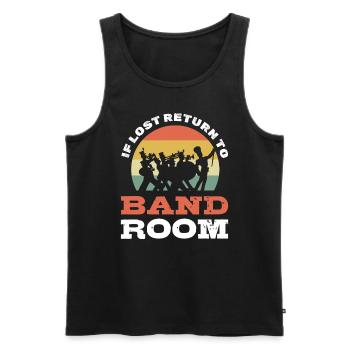 If Lost Return To Band Room - Men's Premium Organic Tank Top - black - Front - AI Model Male 178 light (178cm)