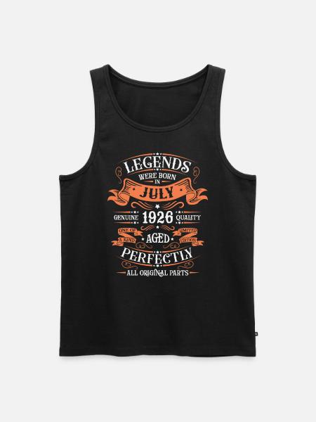 Born in July 1926 - Men's Premium Organic Tank Top - black