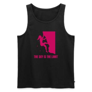 The Sky Is The Limit Boulderers and Rock Climbers - Men's Premium Organic Tank Top - black - Front - AI Model Male 178 light (178cm)