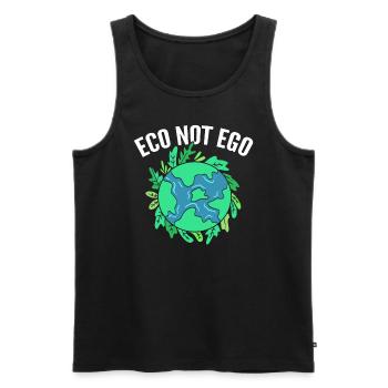Eco Not Ego Ökologe - Männer Premium Bio Tank Top - Schwarz - Vorne - AI Model Male 178 light (178cm)