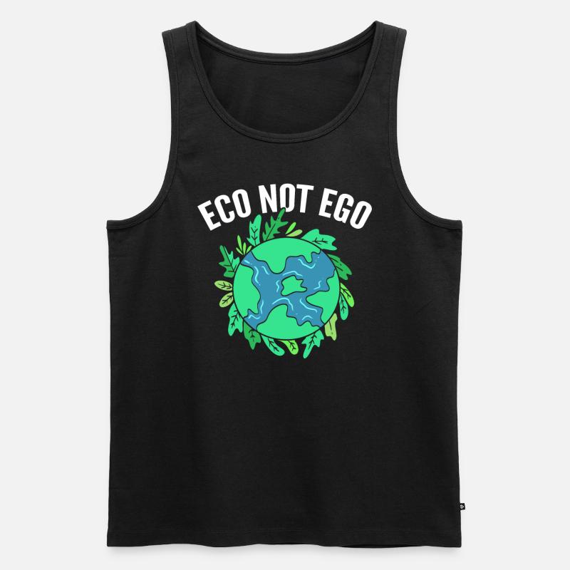 Eco Not Ego Ökologe - Männer Premium Bio Tank Top - Schwarz
