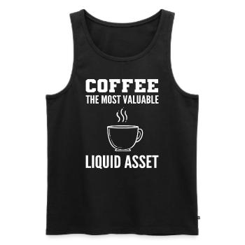 Accountant and coffee lover Chartered Accountant - Men's Premium Organic Tank Top - black - Front - AI Model Male 178 light (178cm)