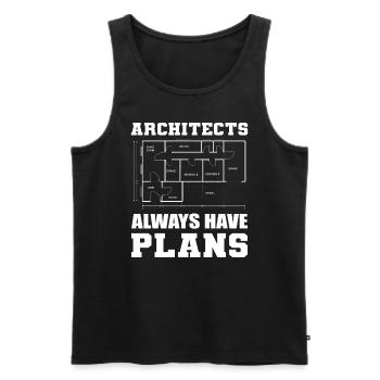Funny Architecture Commercial Architecture - Men's Premium Organic Tank Top - black - Front - AI Model Male 178 light (178cm)
